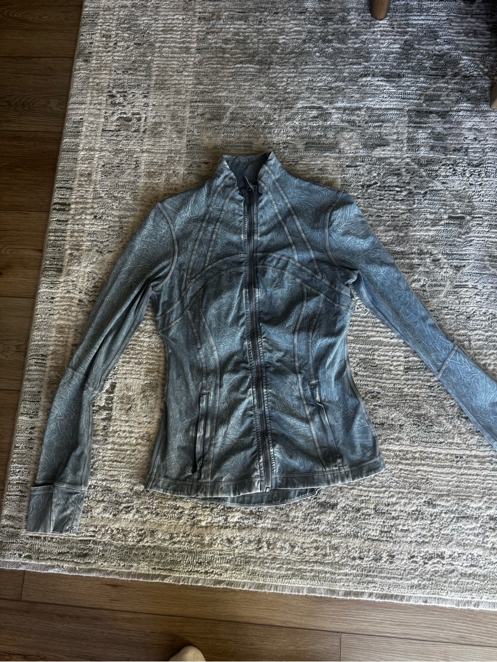 lululemon athletica Define Gray Patterned Zip-Up Jacket